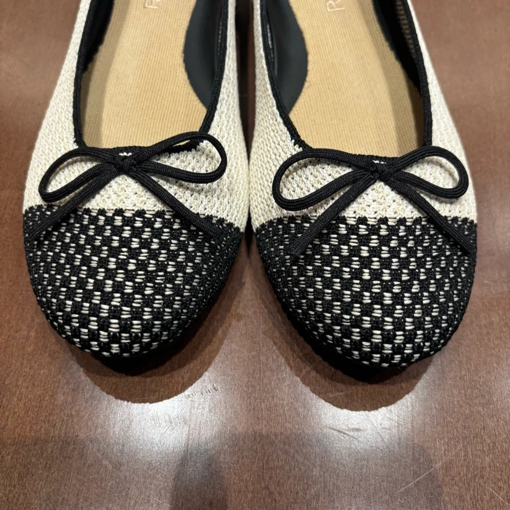 Rothy's Black & White Tweed Ballet Flats - Picture 12 of 15
